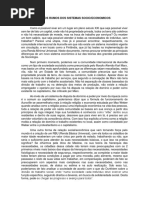 NOVOS RUMOS DOS SISTEMAS SOCIO/ECONOMICOS