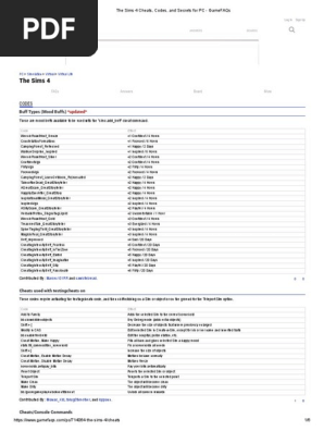 The Sims 4 Cheats, Codes, And Secrets for PC - GameFAQs