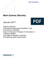 CHEMISTRY UNIT 5 2017 MARK SCHEME