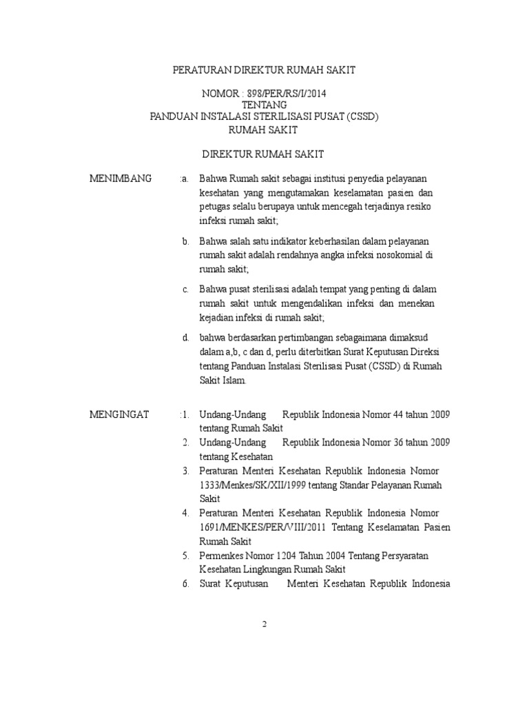 Panduan CSSD | PDF