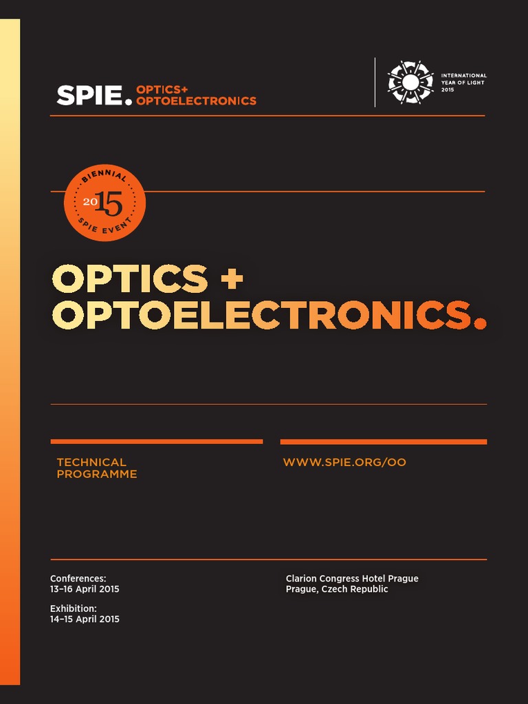 Optics + Optoelectronics Technical Programme PDF Laser Photonics