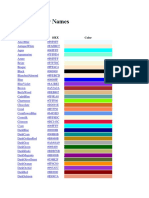 HTML Color Names: Color Name HEX Color