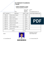 Universitas Tridinanti Palembang Fakultas Teknik Kartu Peserta Ujian