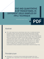 Qualitative and Quantitative Analysis of Paracetamol in