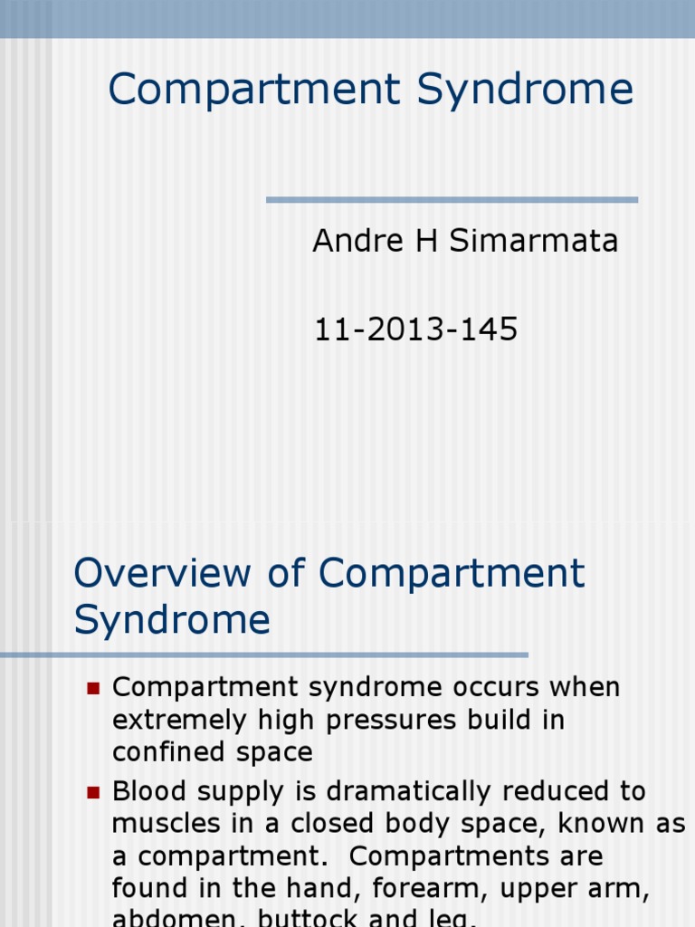 Understanding Compartment Syndrome | PDF | Medicine | Medical Specialties