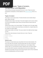 River Erosion and Transportation Processes | PDF | Erosion | River