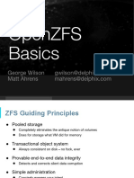 Openzfs Basics: George Wilson Matt Ahrens