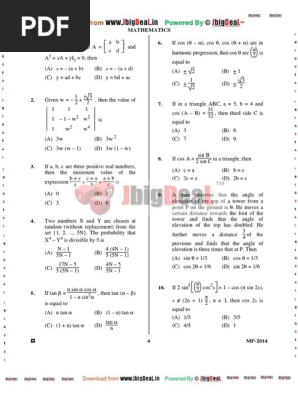 Maths Set A 14