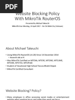 Website Blocking Policy With Mikrotik Routeros