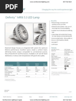 Download Lighting Science Definity - Dfn Mr16 Sheet by Northwestern Lighting and Supply SN37680503 doc pdf