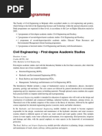 Study Programmes: Civil Engineering - First-Degree Academic Studies