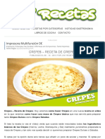 Crepes - Receta de Crepes