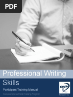 Professional Writing Skills Manual