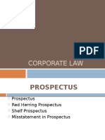 CORPORATE PROSPECTUS LAW