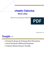 Stochastic Calculus: Steve Lalley