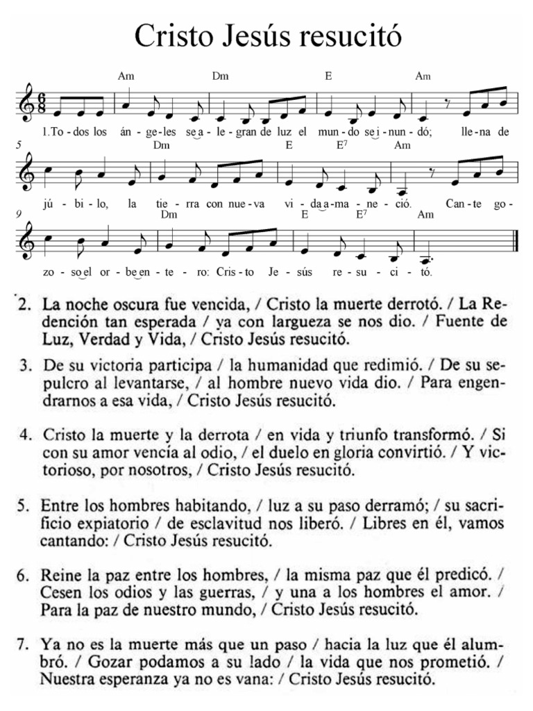 Cristo Jesús Resucitó Partitura | PDF