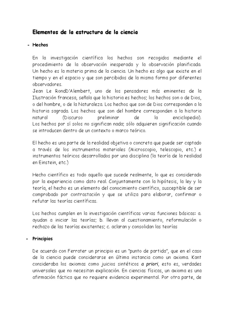 Fundamentos de la Ciencia | PDF | Teoría | Hipótesis