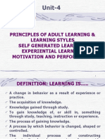 Unit-4 Principles of Adult Learning 16.8.16