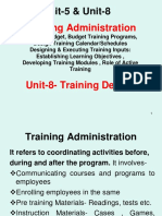 Unit-5 & 8 Training Administration