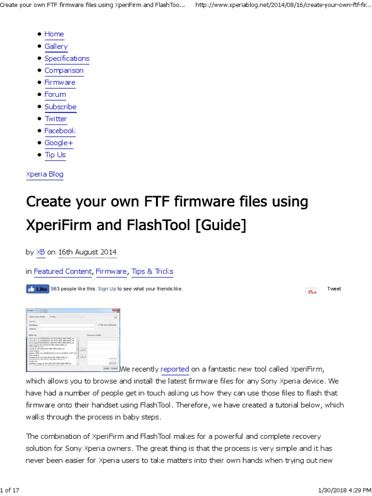 Create Your Own FTF Firmware Files Using XperiFirm and FlashTool (Guide ...
