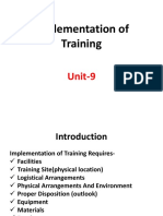 Unit-9 T & D Implementation of Training
