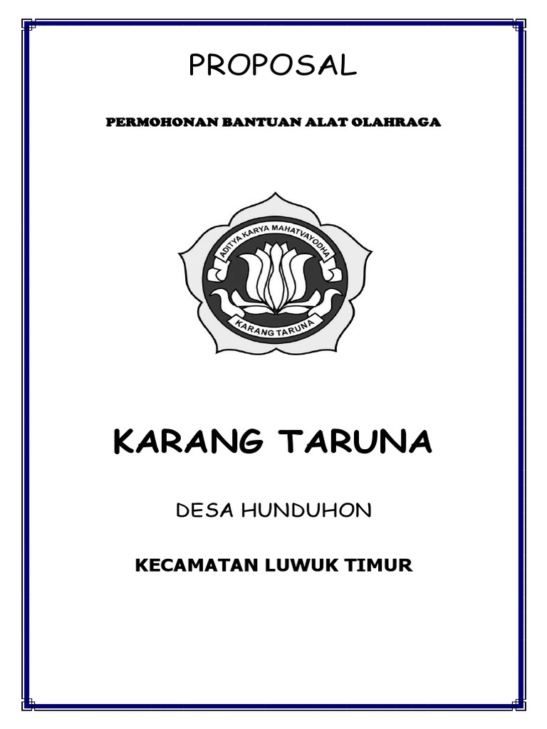 Proposal Bantuan Alat Olahraga Doc Download Berbagai Alat