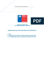 Formulario de Actualizacion Domicilio Sence