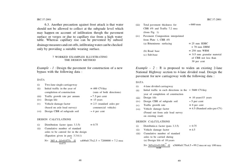 Irc 37 2001 Pdf Road Road Surface
