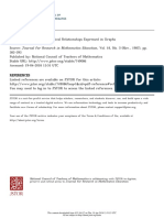 Comprehension of Mathematical Relationships Expressed in Graphs