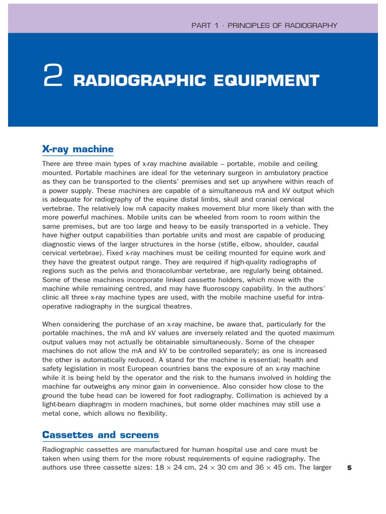 Radiographic Equipment for Equine Radiography XRay Machines
