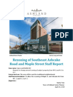 Rezoning of Southeast Ashcake Road and Maple Street Staff Report