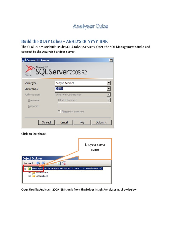 OLAP Cube Setup and Configuration Guide | PDF