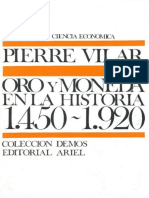 Pierre Vilar Oro y Moneda