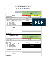 Disaster Management Triage Assesment: Person's Name: Initial TRIAGE Time: Green RED Yellow