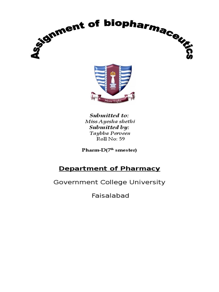GCUF Assignment Title Page Guide | PDF