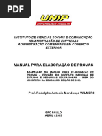 Manual Para Elaborao de Provas - Prof Rodholpo Wilmers