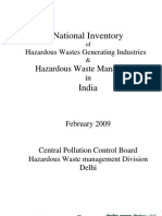 National Inventory of Hazardous Wastes in India