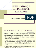 Nyse, Nasdaq & London Stock Exchange: History and Growth