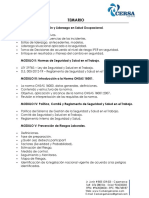 Temario Del Diplomado en Seguridad Ocupacional PDF