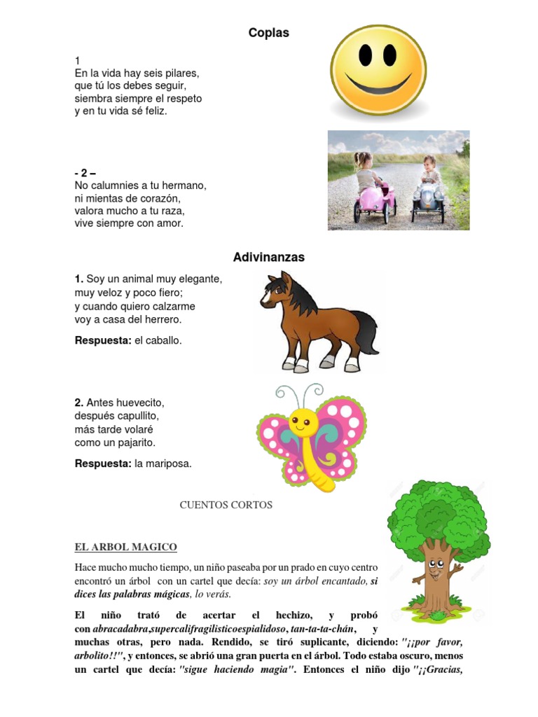 2 Coplas 2 Adivinanzas 2 Chistes 2 Leyendas | PDF | Ocio