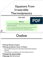 GMS Equations From Irreversible Thermodynamics