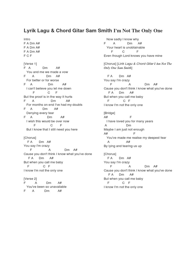 I M Not The Only One i m not the only one