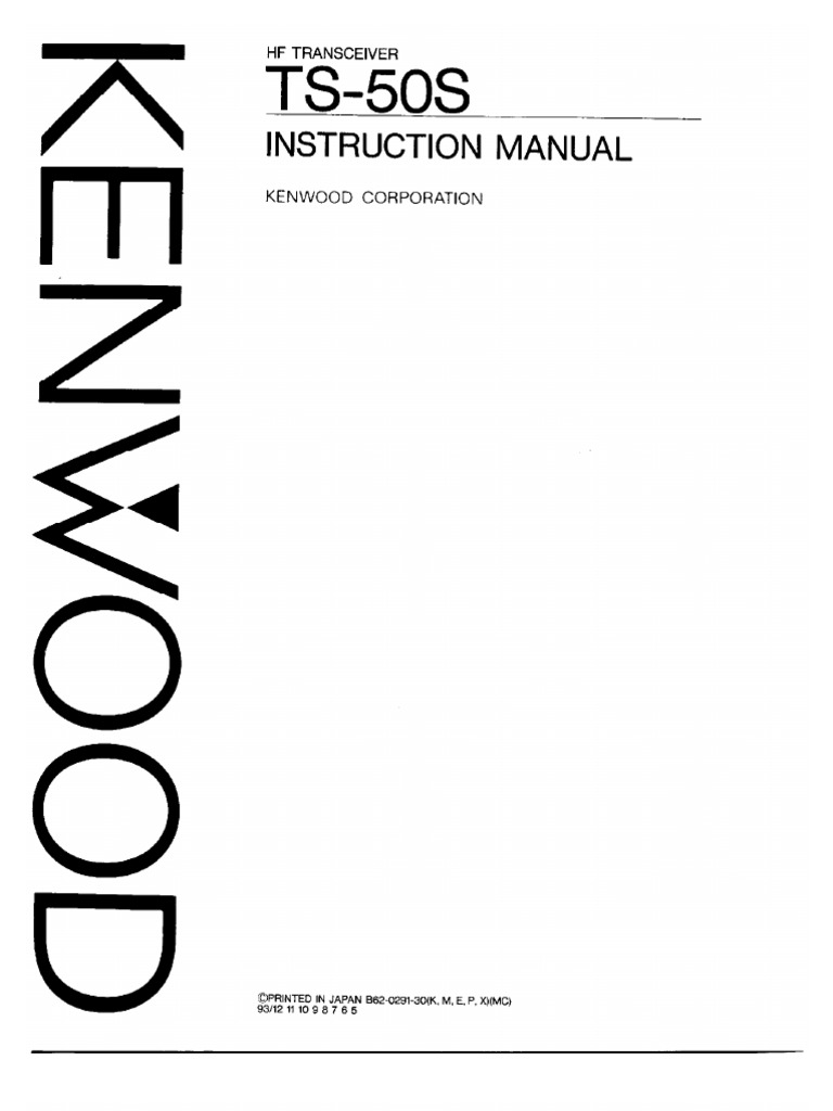 未使用保管品 KENWOOD LS-X50-M ペア スピーカー 元箱 説明書 Kenwood TS-50S Instructions Manual | PDF