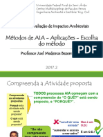 Aula 7 - 2016.1 EAIA - Métodos de Avaliação de Impactos Ambientais