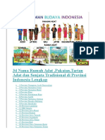 34 Nama Rumah Adat