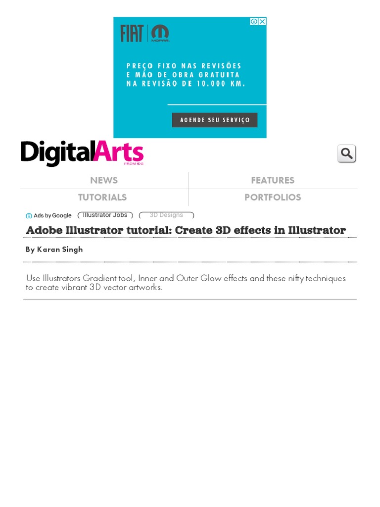 Adobe Illustrator Tutorial - Create 3D Effects in Illustrator - Digital