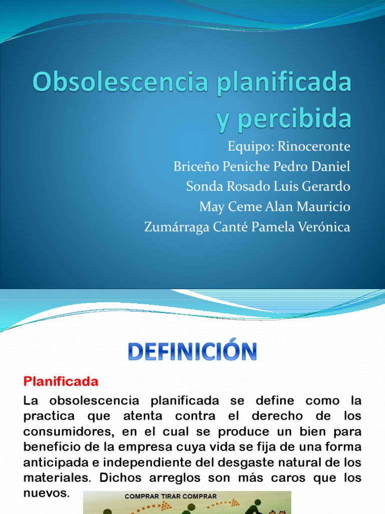 Obsolescencia Planificada y Percibida Residuos Contaminación