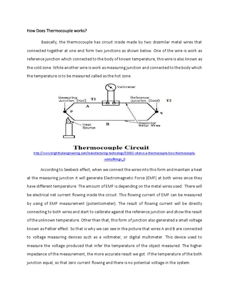 Thermocouple Measurements Pdf – Principe De Fonctionnement Thermocouple ...