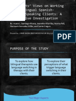 Therapists’ Views on Working With Bilingual Spanish-English