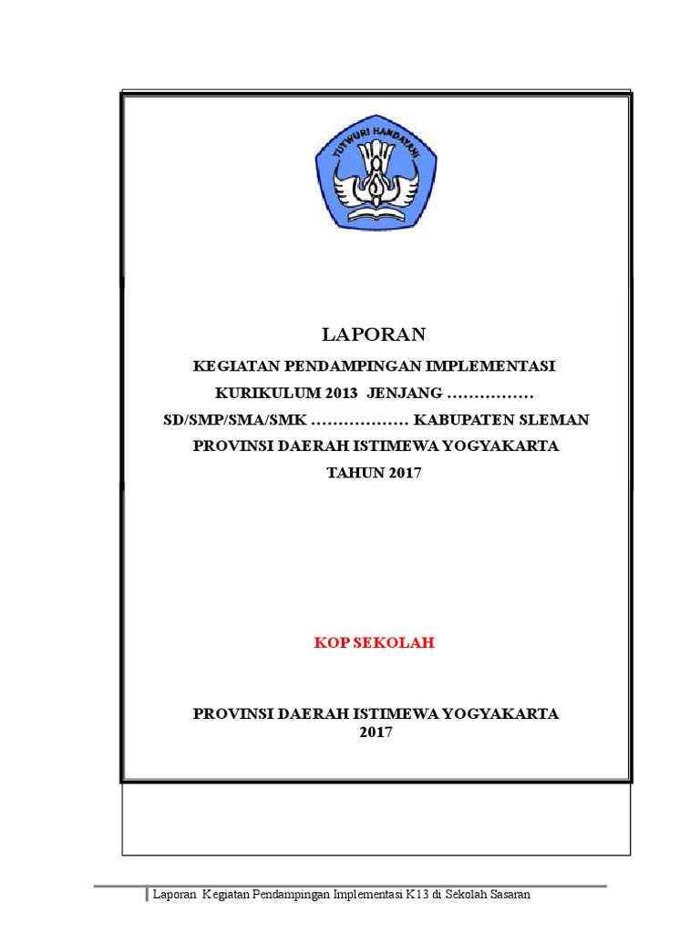 Contoh Laporan Kegiatan Penerima Bantuan Pemerintah PDF